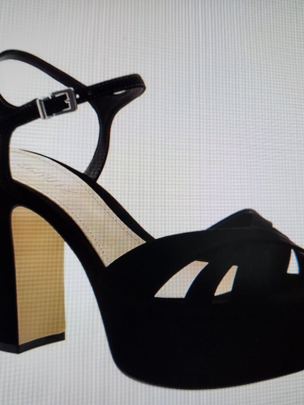 SCHUTZ Black Suede "Keefa" Platform Sands. NWT. Size 6